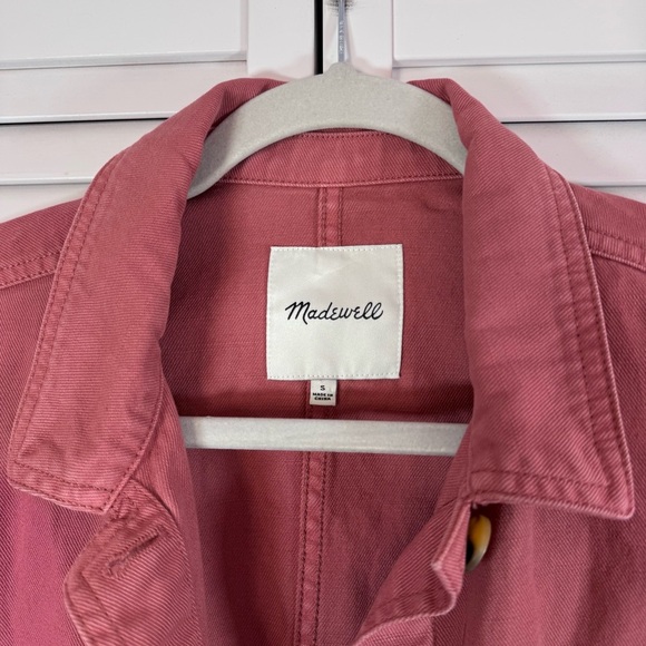 Madewell Garment-Dyed Ashwood Chore Coat Blazer Jacket Vintage Quartz Size Small - Picture 3 of 8